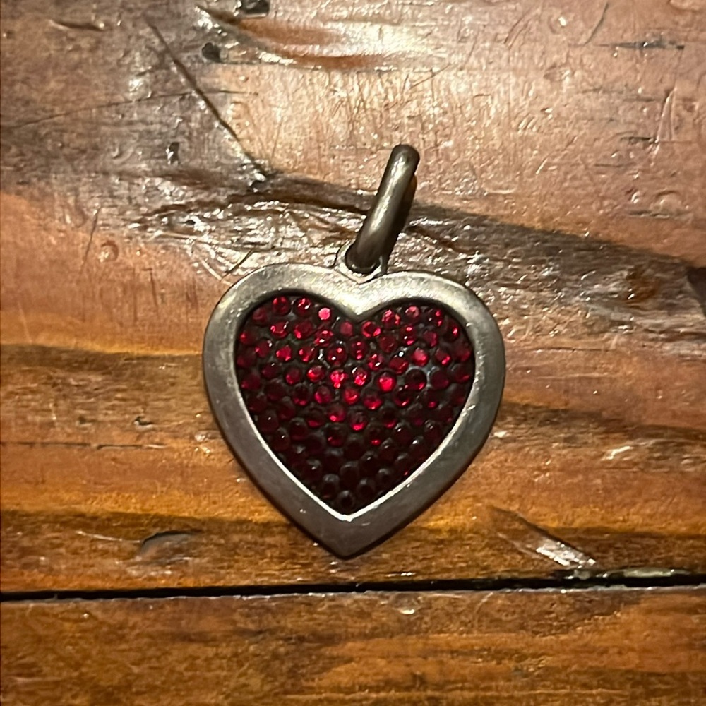Jusith leiber sterling silver ruby heart pendant ❤️❤️❤️❤️❤️❤️